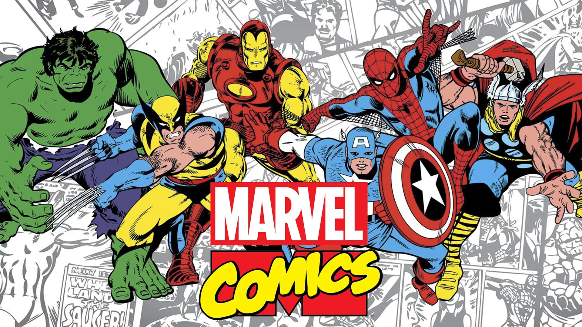 Ilustración vintage Marvel Cómics